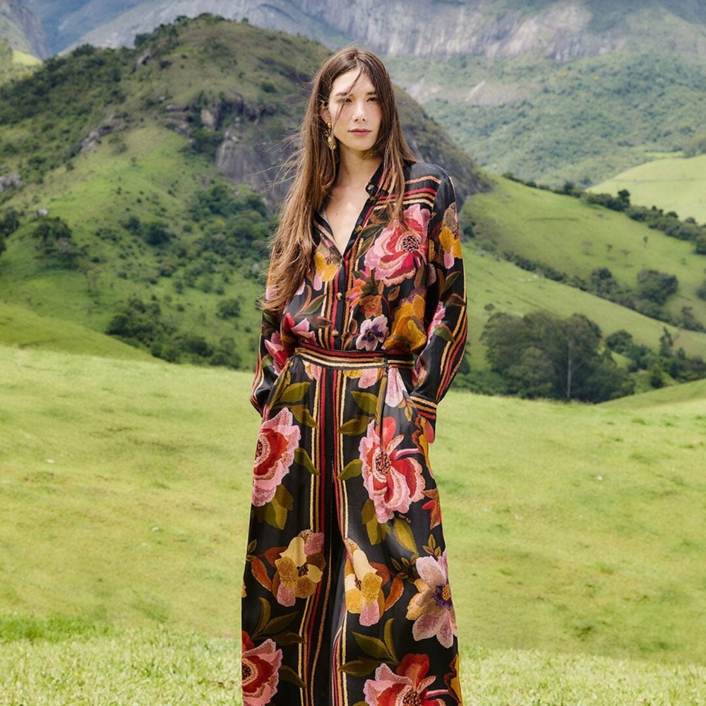 Farm Rio floral pants